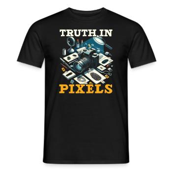 Forensic Photographer Crime Scene Investigation - Men's T-Shirt - black - Front - AI Model Male 178 light (178cm)