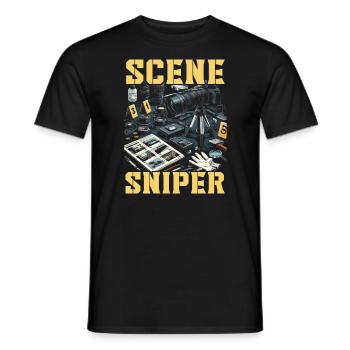 Forensic Photographer Crime Scene Investigation - Men's T-Shirt - black - Front - AI Model Male 178 light (178cm)