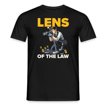Forensic Photographer Crime Scene Investigation - Men's T-Shirt - black - Front - AI Model Male 178 light (178cm)