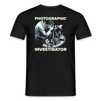 Forensic Photographer Crime Scene Investigation - Men's T-Shirt - black - Front - AI Model Male 178 light (178cm)