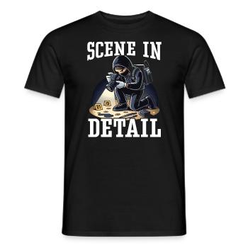 Forensic Photographer Crime Scene Investigation - Men's T-Shirt - black - Front - AI Model Male 178 light (178cm)