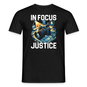 Forensic Photographer Crime Scene Investigation - Men's T-Shirt - black - Front - AI Model Male 178 light (178cm)