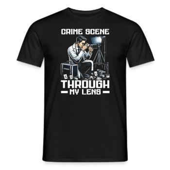 Photographe médico-légal Enquête sur les scènes de crime - T-shirt homme - noir - Devant - AI Model Male 178 light (178cm)