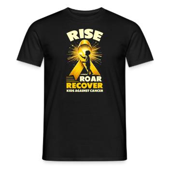 Aufklärung über Krebs im Kindesalter, Chemo, Krebs bekämpfen - Männer T-Shirt - Schwarz - Vorne - AI Model Male 178 light (178cm)