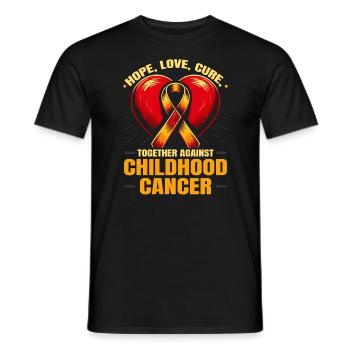 Aufklärung über Krebs im Kindesalter, Chemo, Krebs bekämpfen - Männer T-Shirt - Schwarz - Vorne - AI Model Male 178 light (178cm)
