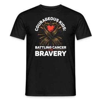 Aufklärung über Krebs im Kindesalter, Chemo, Krebs bekämpfen - Männer T-Shirt - Schwarz - Vorne - AI Model Male 178 light (178cm)