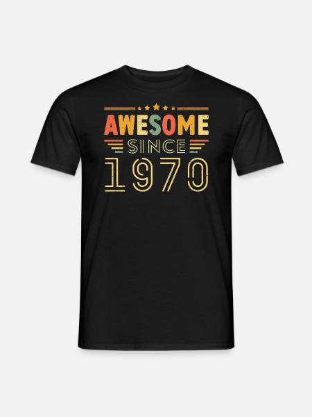 Millésime Légende 1970 Cadeau de 1970 - Né en 1970 - T-shirt homme - noir