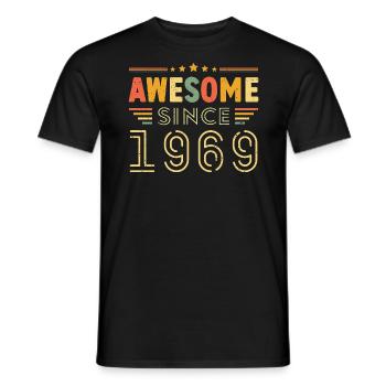 Vintage Legend 1969 Geschenk von 1969 - Jahrgang 1969 - Männer T-Shirt - Schwarz - Vorne - AI Model Male 178 light (178cm)