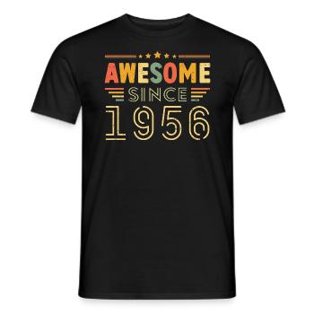 Vintage Legend 1956 Gift from 1956 - Born in 1956 - Men's T-Shirt - black - Front - AI Model Male 178 light (178cm)