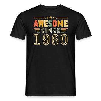 Millésime Légende 1960 Cadeau de 1960 - Né en 1960 - T-shirt homme - noir - Devant - AI Model Male 178 light (178cm)