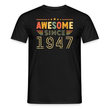 Millésime Légende 1947 Cadeau de 1947 - Né en 1947 - T-shirt homme - noir - Devant - AI Model Male 178 light (178cm)