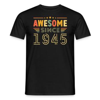 Millésime Légende 1945 Cadeau de 1945 - Né en 1945 - T-shirt homme - noir - Devant - AI Model Male 178 light (178cm)