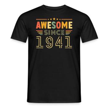 Millésime Légende 1941 Cadeau de 1941 - Né en 1941 - T-shirt homme - noir - Devant - AI Model Male 178 light (178cm)