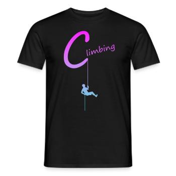 klettern climbing - Männer T-Shirt - Schwarz - Vorne - AI Model Male 178 light (178cm)