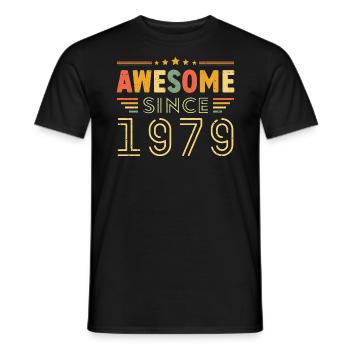 Vintage Legend 1979 Geschenk von 1979 - Jahrgang 1979 - Männer T-Shirt - Schwarz - Vorne - AI Model Male 178 light (178cm)
