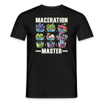 Processus de macération Préparation des aliments Trempage - T-shirt homme - noir - Devant - AI Model Male 178 light (178cm)