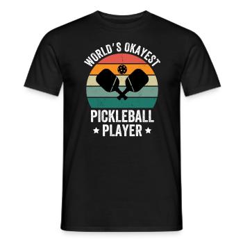 World's Okayest Pickleball Player - Männer T-Shirt - Schwarz - Vorne - AI Model Male 178 light (178cm)