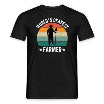 World's Okayest Farmer - Männer T-Shirt - Schwarz - Vorne - AI Model Male 178 light (178cm)