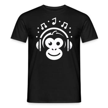 Fröhliche Affenmelodie - Männer T-Shirt - Schwarz - Vorne - AI Model Male 178 light (178cm)