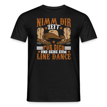 Line Dance Linedancer Nimm dir Zeit für dich - Männer T-Shirt - Schwarz - Vorne - AI Model Male 178 light (178cm)