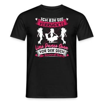 Line Dance Oma Tanzen Cowboystiefel - Männer T-Shirt - Schwarz - Vorne - AI Model Male 178 light (178cm)