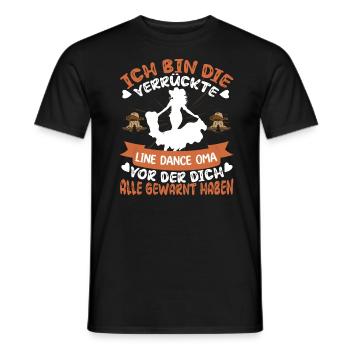 Line Dance Oma Tanzen Cowboystiefel - Männer T-Shirt - Schwarz - Vorne - AI Model Male 178 light (178cm)