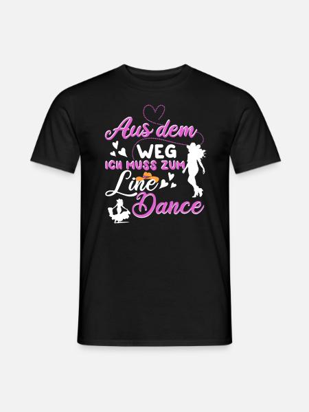 Line Dance Linedance Tanzen Aus dem Weg - Männer T-Shirt - Schwarz