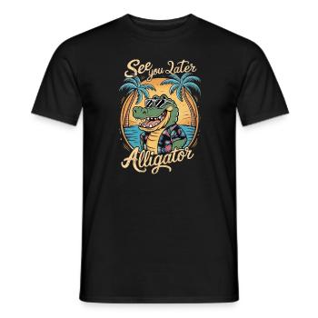 See You Later Alligator - Men's T-Shirt - black - Front - AI Model Male 178 light (178cm)