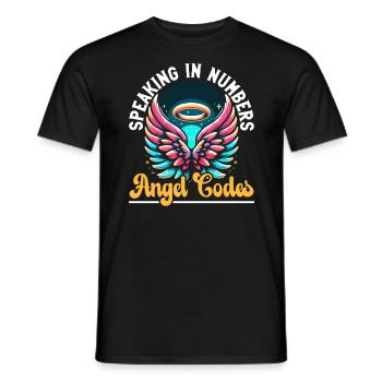 Angel Number Spiritual Guidance Numerology - Men's T-Shirt - black - Front - AI Model Male 178 light (178cm)