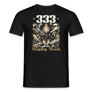 Angel Number Spiritual Guidance Numerology - Men's T-Shirt - black - Front - AI Model Male 178 light (178cm)