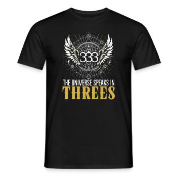 Angel Number Spiritual Guidance Numerology - Men's T-Shirt - black - Front - AI Model Male 178 light (178cm)