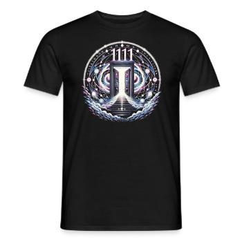 Angel Number Spiritual Guidance Numerology - Men's T-Shirt - black - Front - AI Model Male 178 light (178cm)