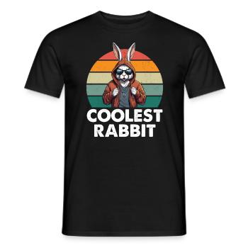 Le lapin le plus cool - T-shirt homme - noir - Devant - AI Model Male 178 light (178cm)
