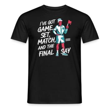 Tennis Schiedsrichter Schiedsrichter Sportspiel Offizieller Schiedsrichter - Männer T-Shirt - Schwarz - Vorne - AI Model Male 178 light (178cm)
