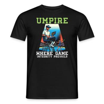 Tennis Umpire Ref Sports Game Official Referee - Men's T-Shirt - black - Front - AI Model Male 178 light (178cm)