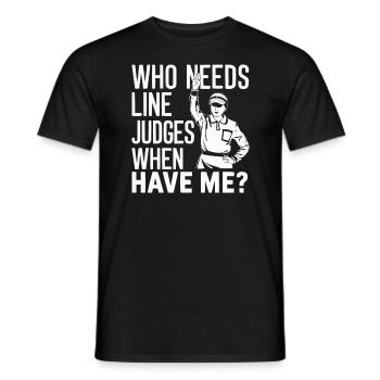 Tennis Schiedsrichter Schiedsrichter Sportspiel Offizieller Schiedsrichter - Männer T-Shirt - Schwarz - Vorne - AI Model Male 178 light (178cm)