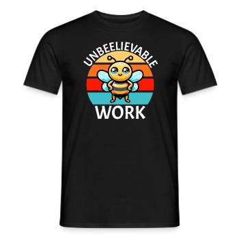 Unbelievable Work - Men's T-Shirt - black - Front - AI Model Male 178 light (178cm)