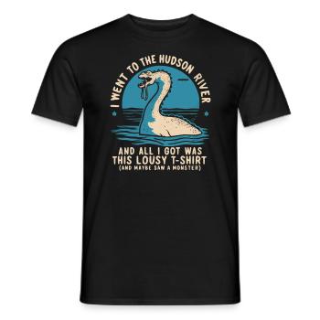 Hudson River Monster Kipsy Kryptozoologie Kryptid - Männer T-Shirt - Schwarz - Vorne - AI Model Male 178 light (178cm)