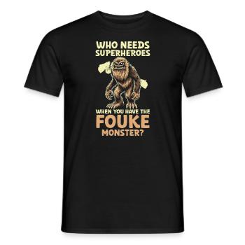 Monstre de Fouke Sasquatch du Sud Cryptozoologie - T-shirt homme - noir - Devant - AI Model Male 178 light (178cm)