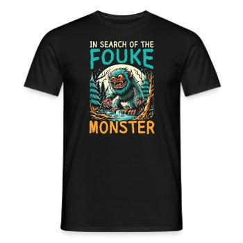 Monstre de Fouke Sasquatch du Sud Cryptozoologie - T-shirt homme - noir - Devant - AI Model Male 178 light (178cm)
