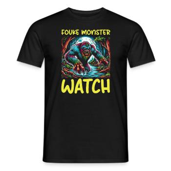 Fouke Monster Southern Sasquatch Cryptozoology - Men's T-Shirt - black - Front - AI Model Male 178 light (178cm)