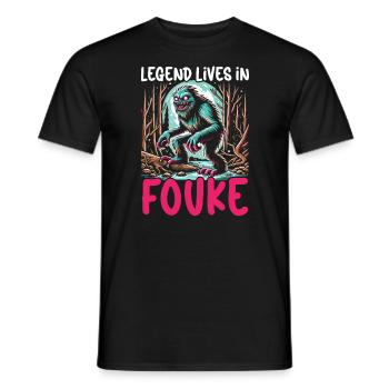 Monstre de Fouke Sasquatch du Sud Cryptozoologie - T-shirt homme - noir - Devant - AI Model Male 178 light (178cm)