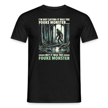 Fouke Monster Southern Sasquatch Cryptozoology - Men's T-Shirt - black - Front - AI Model Male 178 light (178cm)
