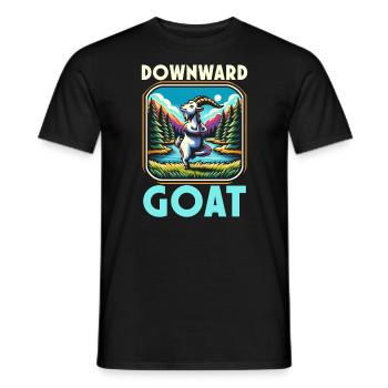 Funny Goat Yoga Meditation Yoga Instructor Namaste - Men's T-Shirt - black - Front - AI Model Male 178 light (178cm)