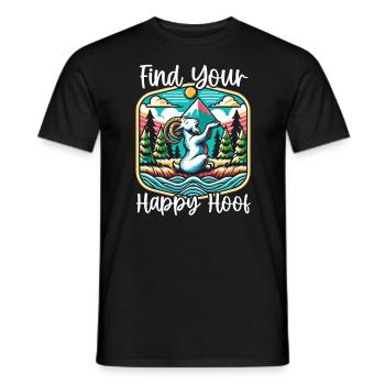 Professeur de yoga drôle de méditation de yoga de chèvre Namaste - T-shirt homme - noir - Devant - AI Model Male 178 light (178cm)
