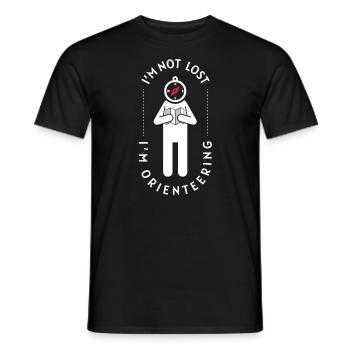 Orienteering I ́M Not Lost Orientation - Men's T-Shirt - black - Front - AI Model Male 178 light (178cm)