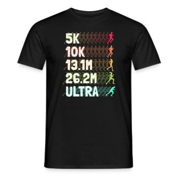 Ultramarathon Marathon Runner Running - Men's T-Shirt - black - Front - AI Model Male 178 light (178cm)