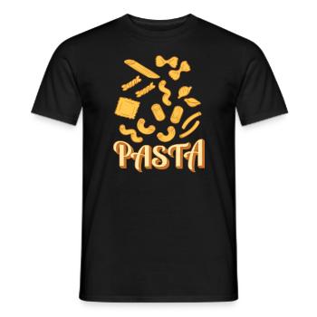 Pasta Spaghetti Noodle Food Italy - Men's T-Shirt - black - Front - AI Model Male 178 light (178cm)