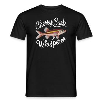 Cerise, Barbe, Poisson, Aquarium, Eau douce, Aquariophilie, - T-shirt homme - noir - Devant - AI Model Male 178 light (178cm)