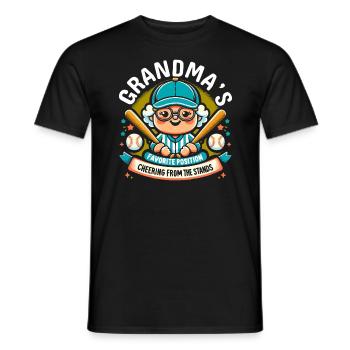 Journée des grands-parents de grand-mère de baseball - T-shirt homme - noir - Devant - AI Model Male 178 light (178cm)